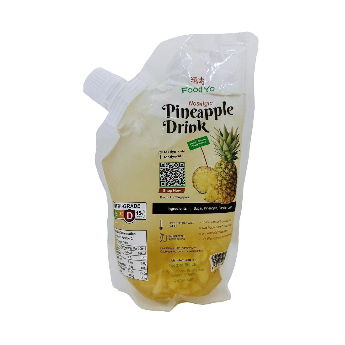 Pineapple Drink 500ml By Food Yo - Chop Hup Chong