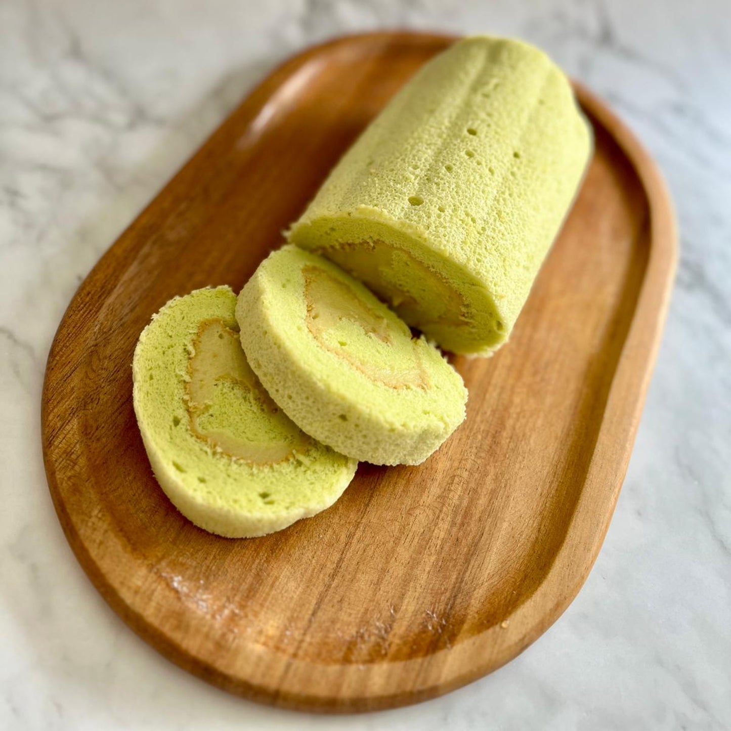 Pandan Kaya Swiss Roll