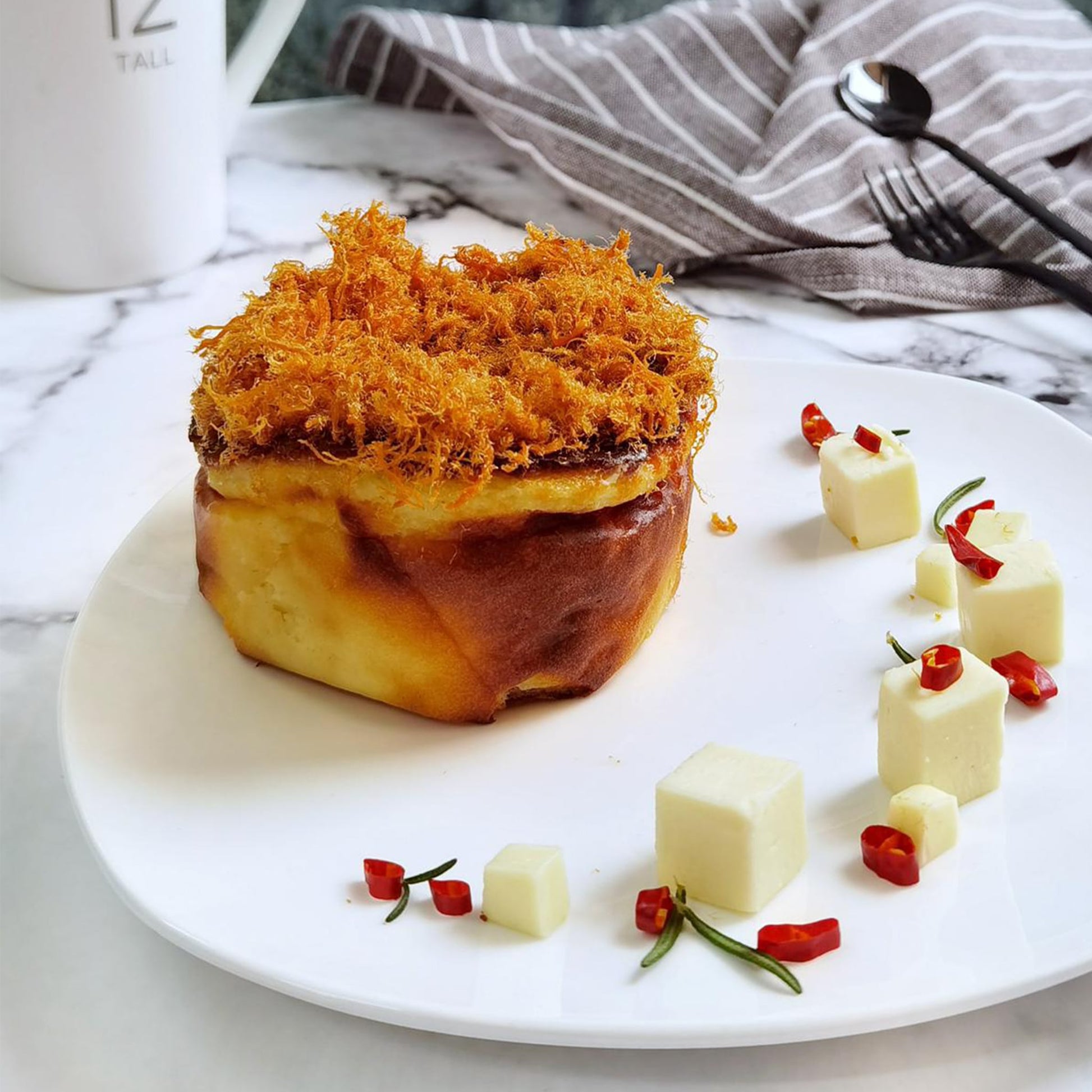 Yobake Mini Hoty Flossy Pork Floss Burnt Cheesecake By Food Yo - Chop Hup Chong